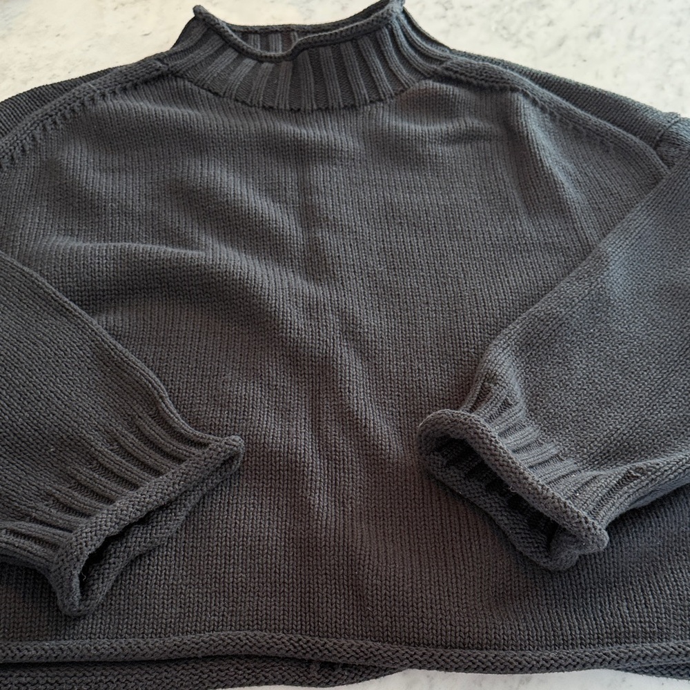 J.Crew black roll neck Sweater